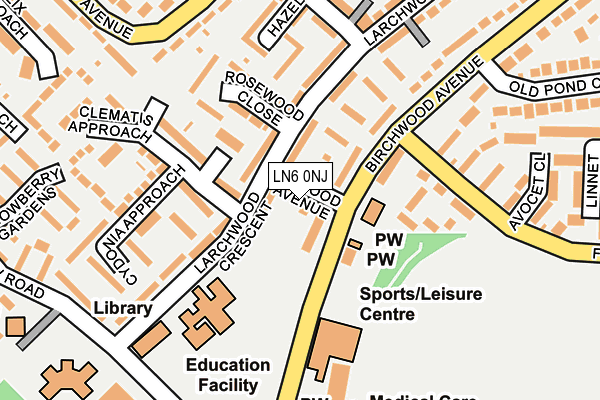 LN6 0NJ map - OS OpenMap – Local (Ordnance Survey)