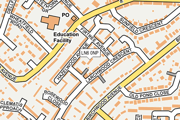 LN6 0NP map - OS OpenMap – Local (Ordnance Survey)
