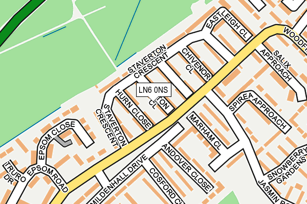 LN6 0NS map - OS OpenMap – Local (Ordnance Survey)