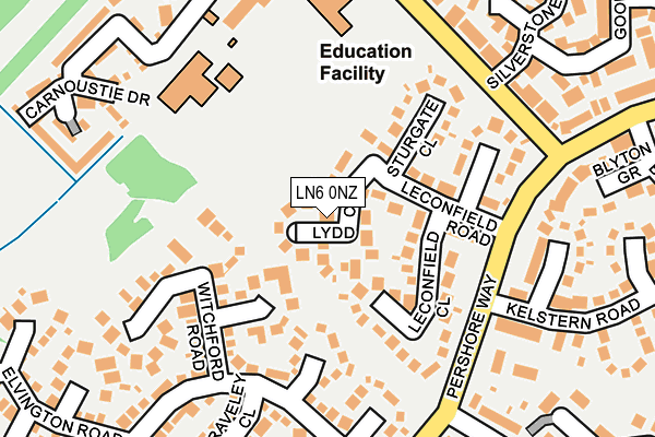 LN6 0NZ map - OS OpenMap – Local (Ordnance Survey)