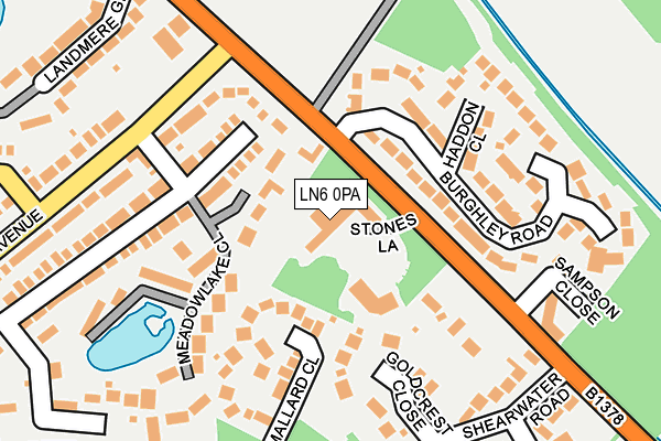 LN6 0PA map - OS OpenMap – Local (Ordnance Survey)