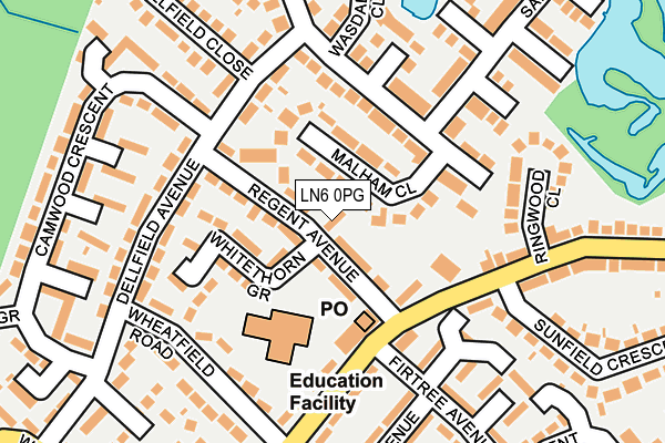 LN6 0PG map - OS OpenMap – Local (Ordnance Survey)