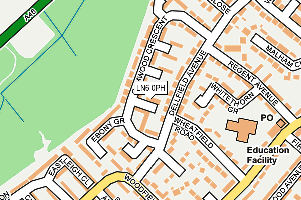 LN6 0PH map - OS OpenMap – Local (Ordnance Survey)