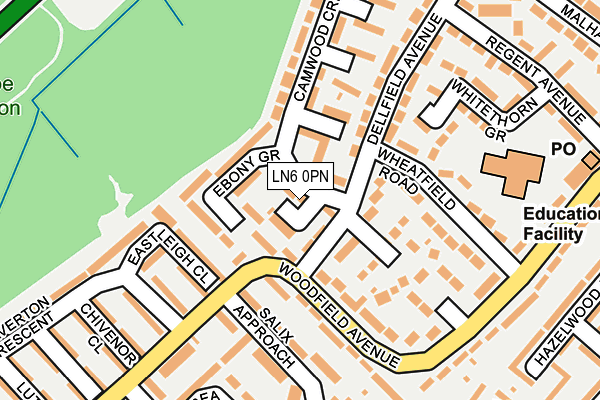 LN6 0PN map - OS OpenMap – Local (Ordnance Survey)