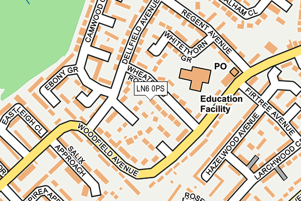 LN6 0PS map - OS OpenMap – Local (Ordnance Survey)