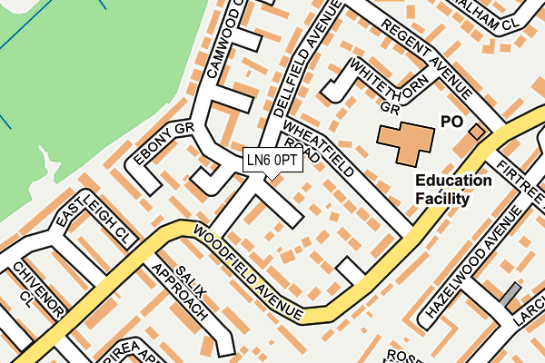 LN6 0PT map - OS OpenMap – Local (Ordnance Survey)