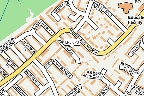 LN6 0PU map - OS OpenMap – Local (Ordnance Survey)