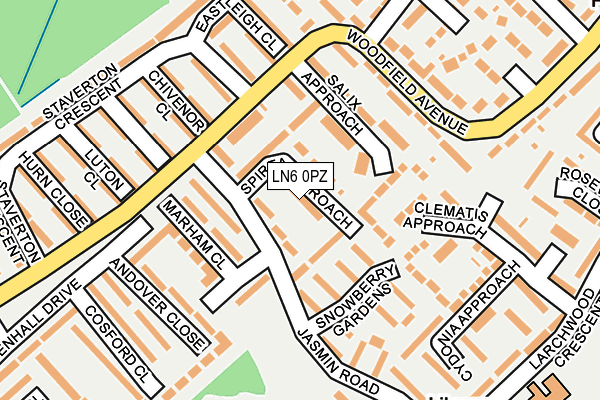 LN6 0PZ map - OS OpenMap – Local (Ordnance Survey)
