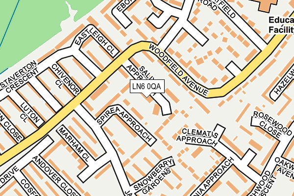 LN6 0QA map - OS OpenMap – Local (Ordnance Survey)