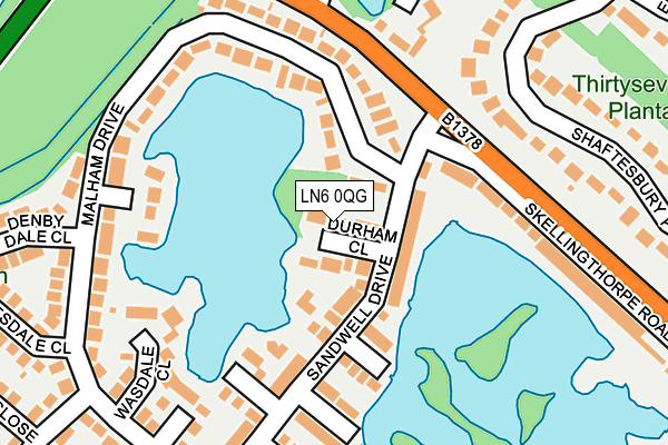 LN6 0QG map - OS OpenMap – Local (Ordnance Survey)