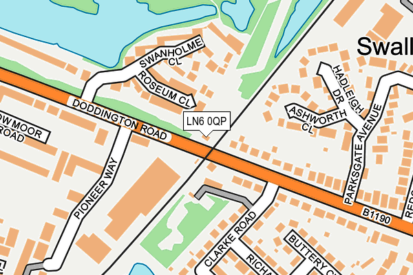 LN6 0QP map - OS OpenMap – Local (Ordnance Survey)