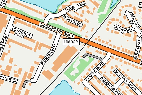 LN6 0QR map - OS OpenMap – Local (Ordnance Survey)