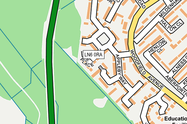 LN6 0RA map - OS OpenMap – Local (Ordnance Survey)