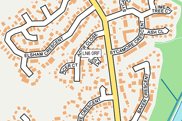 LN6 0RF map - OS OpenMap – Local (Ordnance Survey)