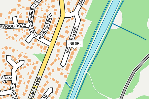 LN6 0RL map - OS OpenMap – Local (Ordnance Survey)