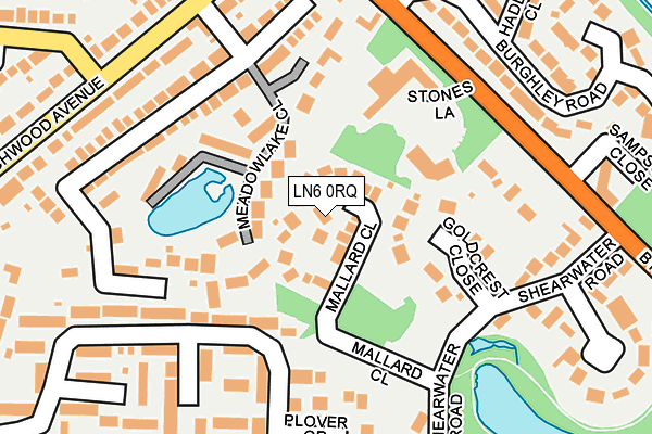 LN6 0RQ map - OS OpenMap – Local (Ordnance Survey)