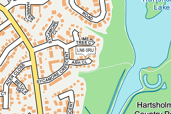 LN6 0RU map - OS OpenMap – Local (Ordnance Survey)