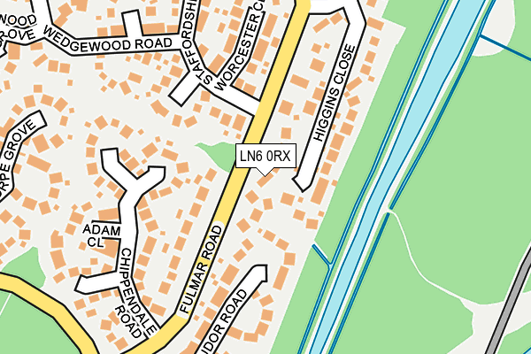 LN6 0RX map - OS OpenMap – Local (Ordnance Survey)