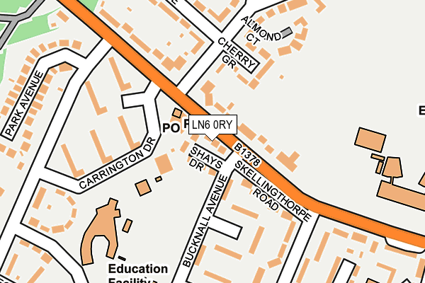 LN6 0RY map - OS OpenMap – Local (Ordnance Survey)