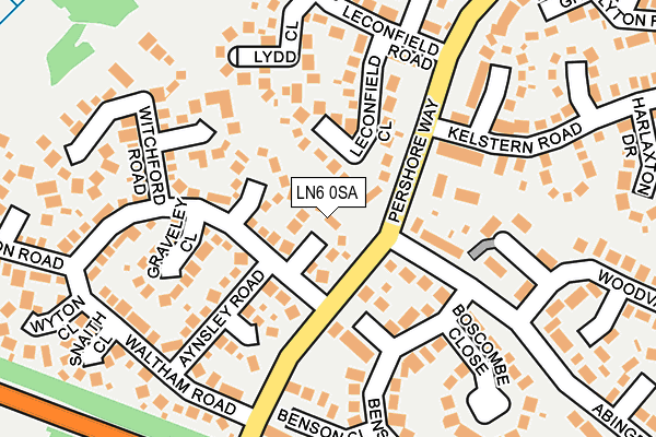 LN6 0SA map - OS OpenMap – Local (Ordnance Survey)