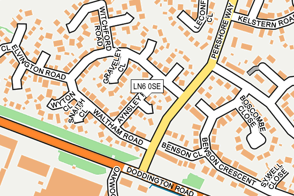 LN6 0SE map - OS OpenMap – Local (Ordnance Survey)