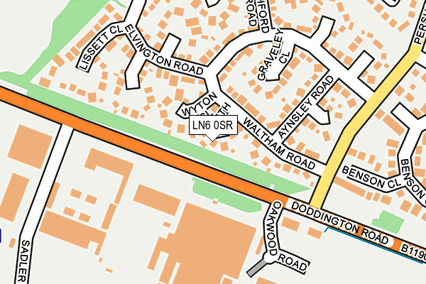 LN6 0SR map - OS OpenMap – Local (Ordnance Survey)