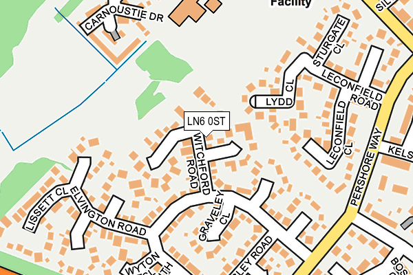 LN6 0ST map - OS OpenMap – Local (Ordnance Survey)