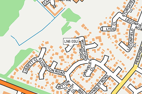 LN6 0SU map - OS OpenMap – Local (Ordnance Survey)