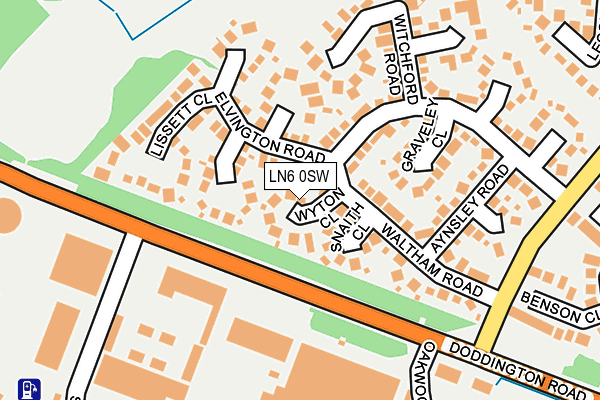 LN6 0SW map - OS OpenMap – Local (Ordnance Survey)