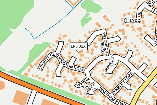 LN6 0SX map - OS OpenMap – Local (Ordnance Survey)