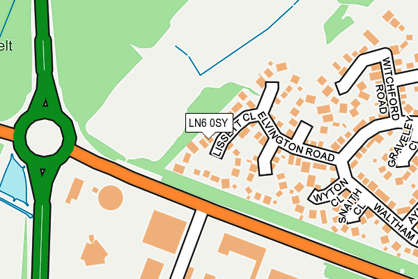 LN6 0SY map - OS OpenMap – Local (Ordnance Survey)