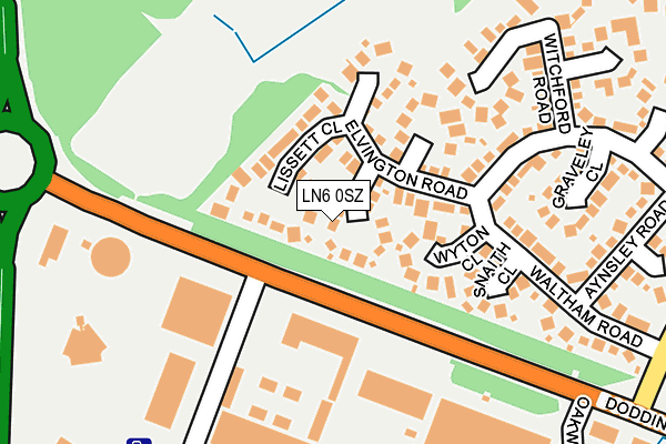LN6 0SZ map - OS OpenMap – Local (Ordnance Survey)