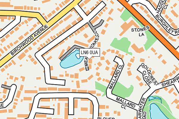 LN6 0UA map - OS OpenMap – Local (Ordnance Survey)