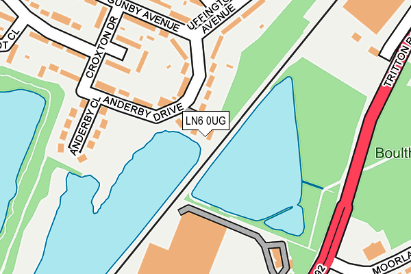 LN6 0UG map - OS OpenMap – Local (Ordnance Survey)