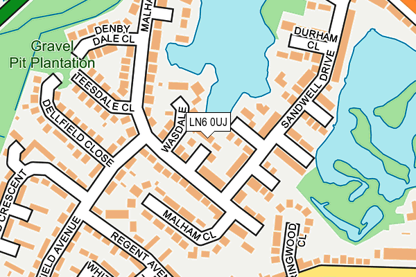 LN6 0UJ map - OS OpenMap – Local (Ordnance Survey)