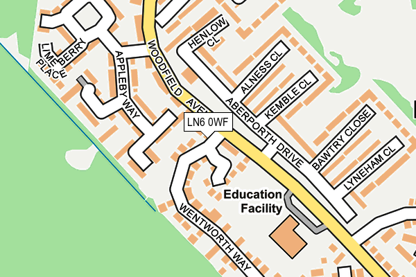 LN6 0WF map - OS OpenMap – Local (Ordnance Survey)