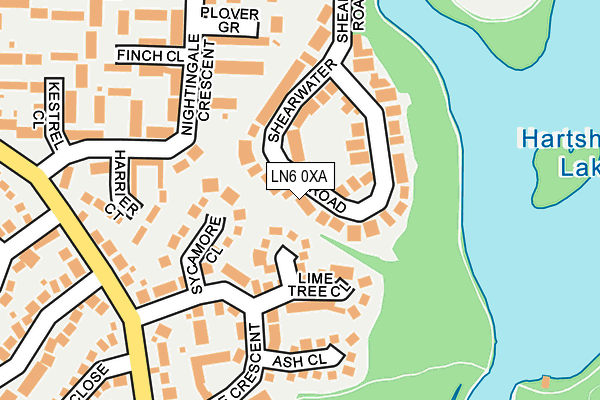 LN6 0XA map - OS OpenMap – Local (Ordnance Survey)