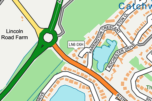 LN6 0XH map - OS OpenMap – Local (Ordnance Survey)