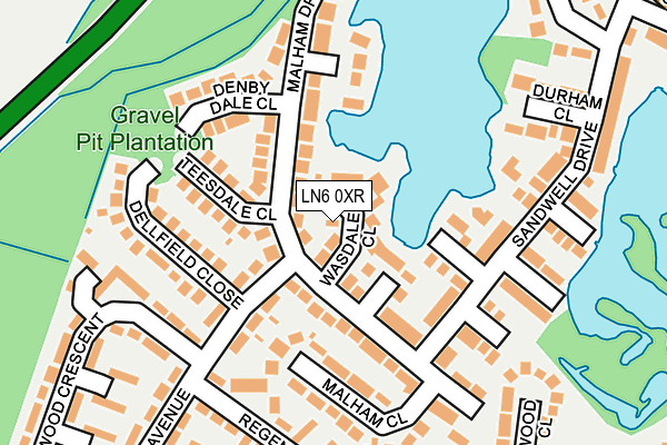 LN6 0XR map - OS OpenMap – Local (Ordnance Survey)