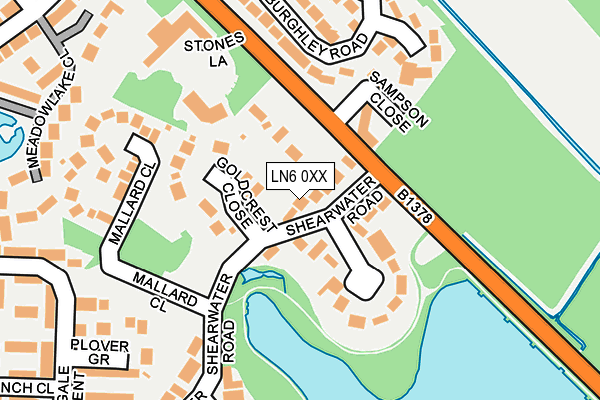LN6 0XX map - OS OpenMap – Local (Ordnance Survey)
