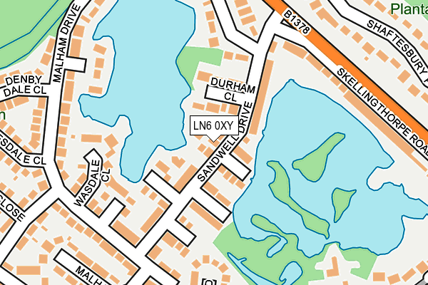 LN6 0XY map - OS OpenMap – Local (Ordnance Survey)