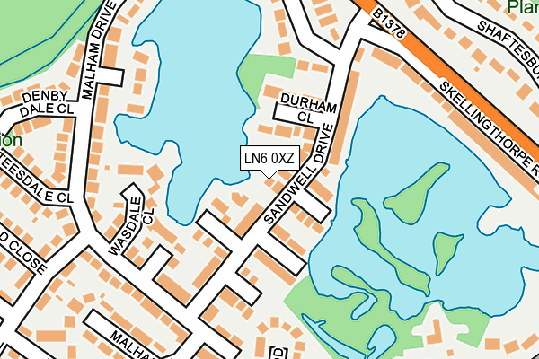LN6 0XZ map - OS OpenMap – Local (Ordnance Survey)