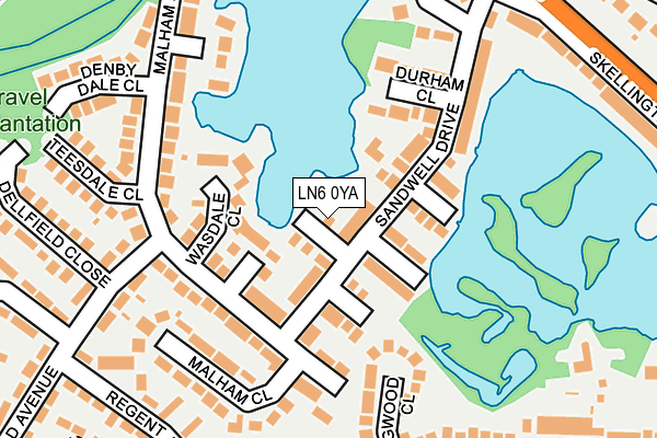 LN6 0YA map - OS OpenMap – Local (Ordnance Survey)