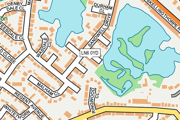 LN6 0YD map - OS OpenMap – Local (Ordnance Survey)