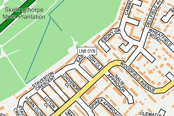 LN6 0YN map - OS OpenMap – Local (Ordnance Survey)