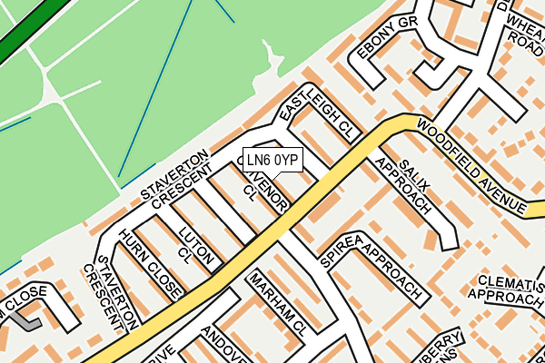 LN6 0YP map - OS OpenMap – Local (Ordnance Survey)