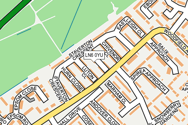 LN6 0YU map - OS OpenMap – Local (Ordnance Survey)