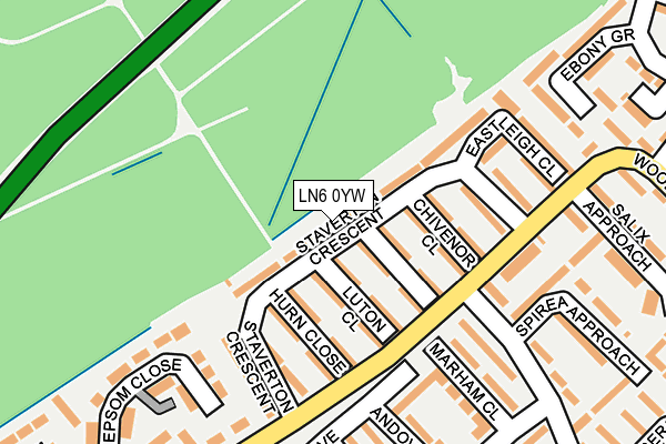 LN6 0YW map - OS OpenMap – Local (Ordnance Survey)