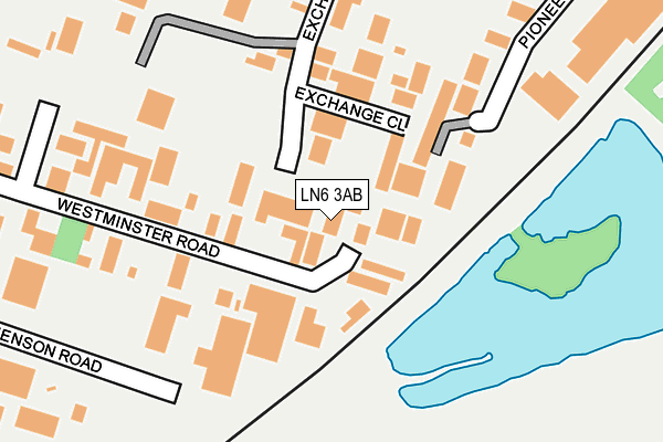 LN6 3AB map - OS OpenMap – Local (Ordnance Survey)