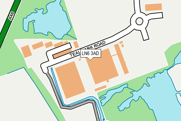 LN6 3AD map - OS OpenMap – Local (Ordnance Survey)